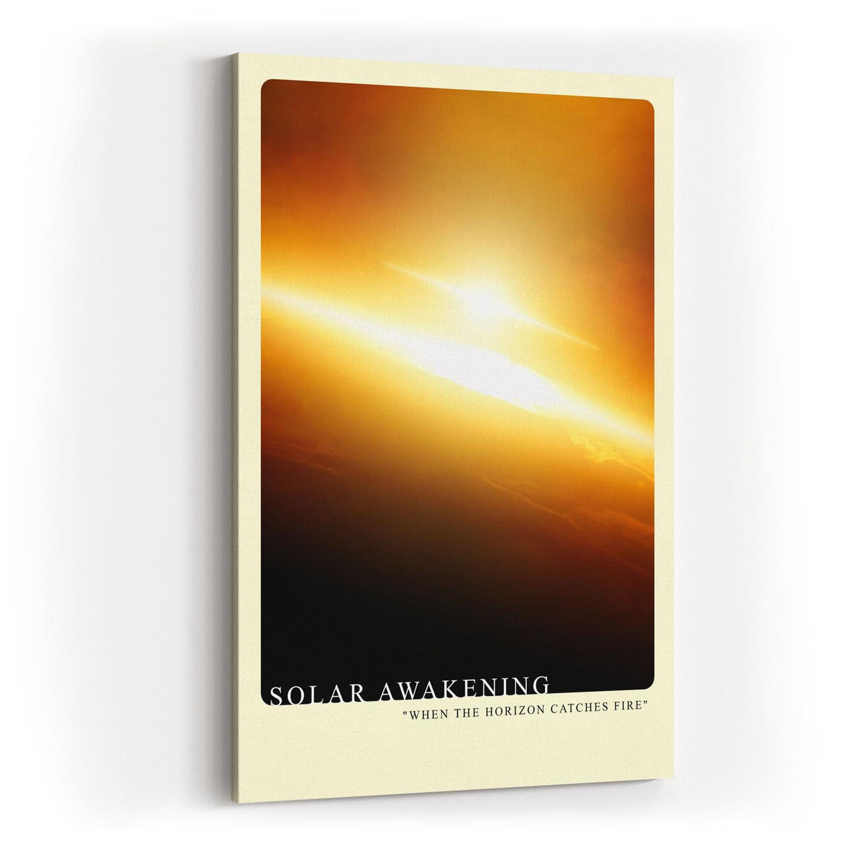 Paul Sinus Kunstdruck 40x60cm Solar Awakening mit leuchtendem Horizont in Gold und Orange