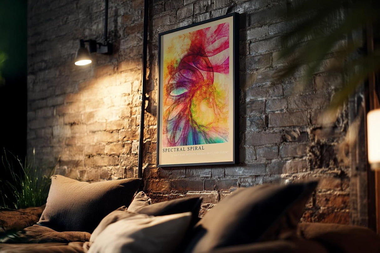 Paul Sinus Kunstdruck 40x60cm Spectral Spiral Licht und Bewegung in fließender Form