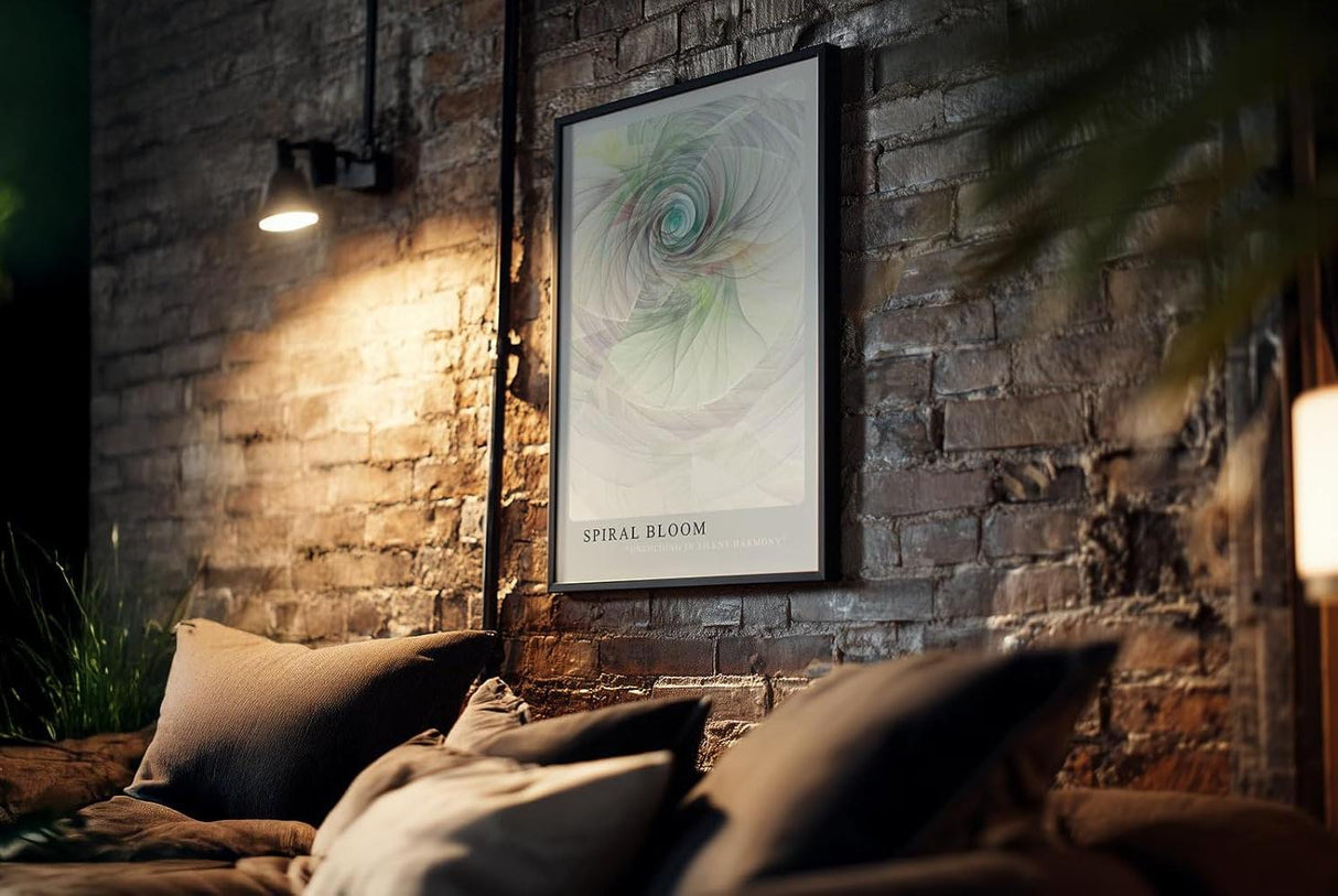 Paul Sinus Kunstdruck 40x60cm Spiral Bloom – Abstrakte Spirale in Pastellfarben mit harmonischem Lichtfluss und Tiefe