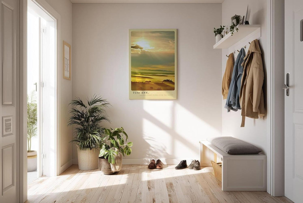 Paul Sinus Kunstdruck 40x60cm Toskana Italien Sonnenaufgang Landschaft Hügel Licht Tuscany Italy