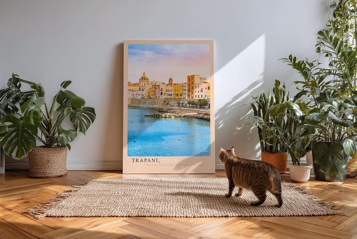 Paul Sinus Kunstdruck 40x60cm Trapani – Mediterraner Küstenzauber in Siziliens Licht