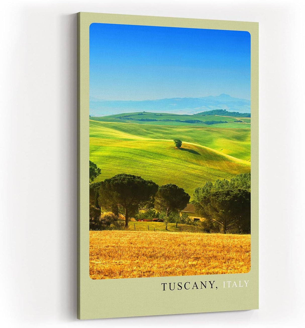 Paul Sinus Kunstdruck 40x60cm Tuscany – sanfte Hügel der Toskana im goldgrünen Sommerlicht