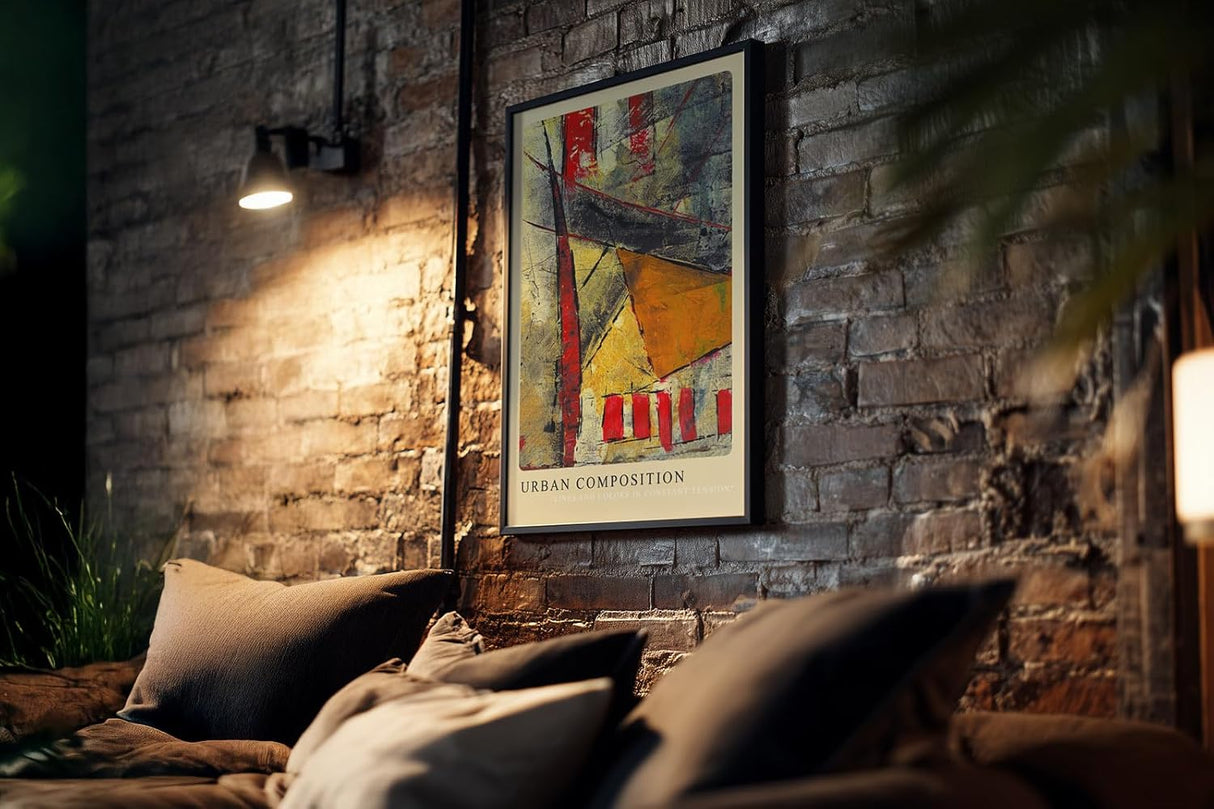 Paul Sinus Kunstdruck 40x60cm Urban Composition Stadt Struktur Farbe Spannung Linien Abstrakt