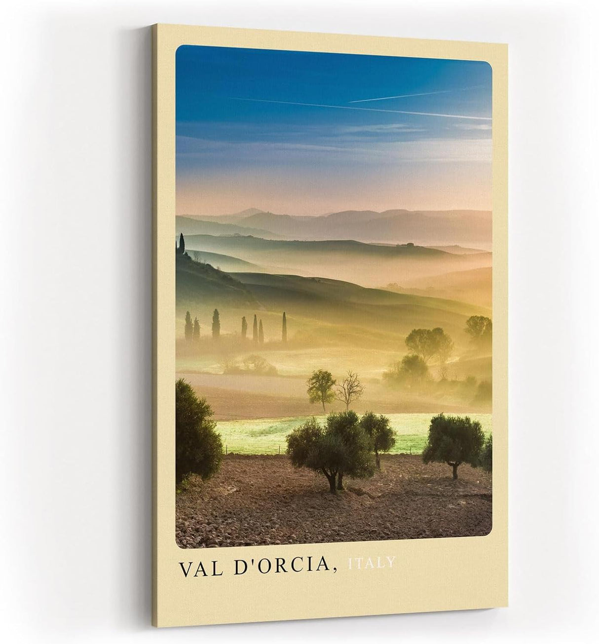 Paul Sinus Kunstdruck 40x60cm Val d'Orcia – Toskana-Panorama in goldenem Licht