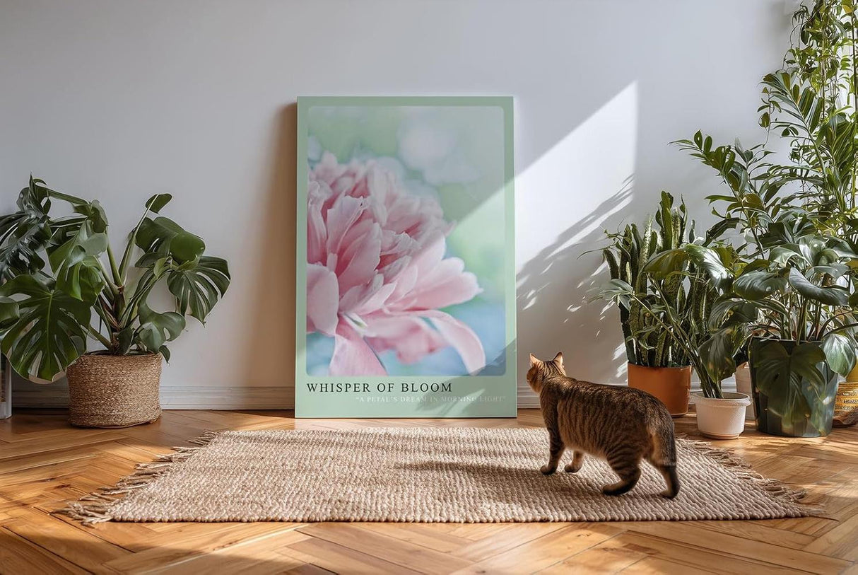 Paul Sinus Kunstdruck 40x60cm Whisper of Bloom – zarte Pfingstrose im Morgentau