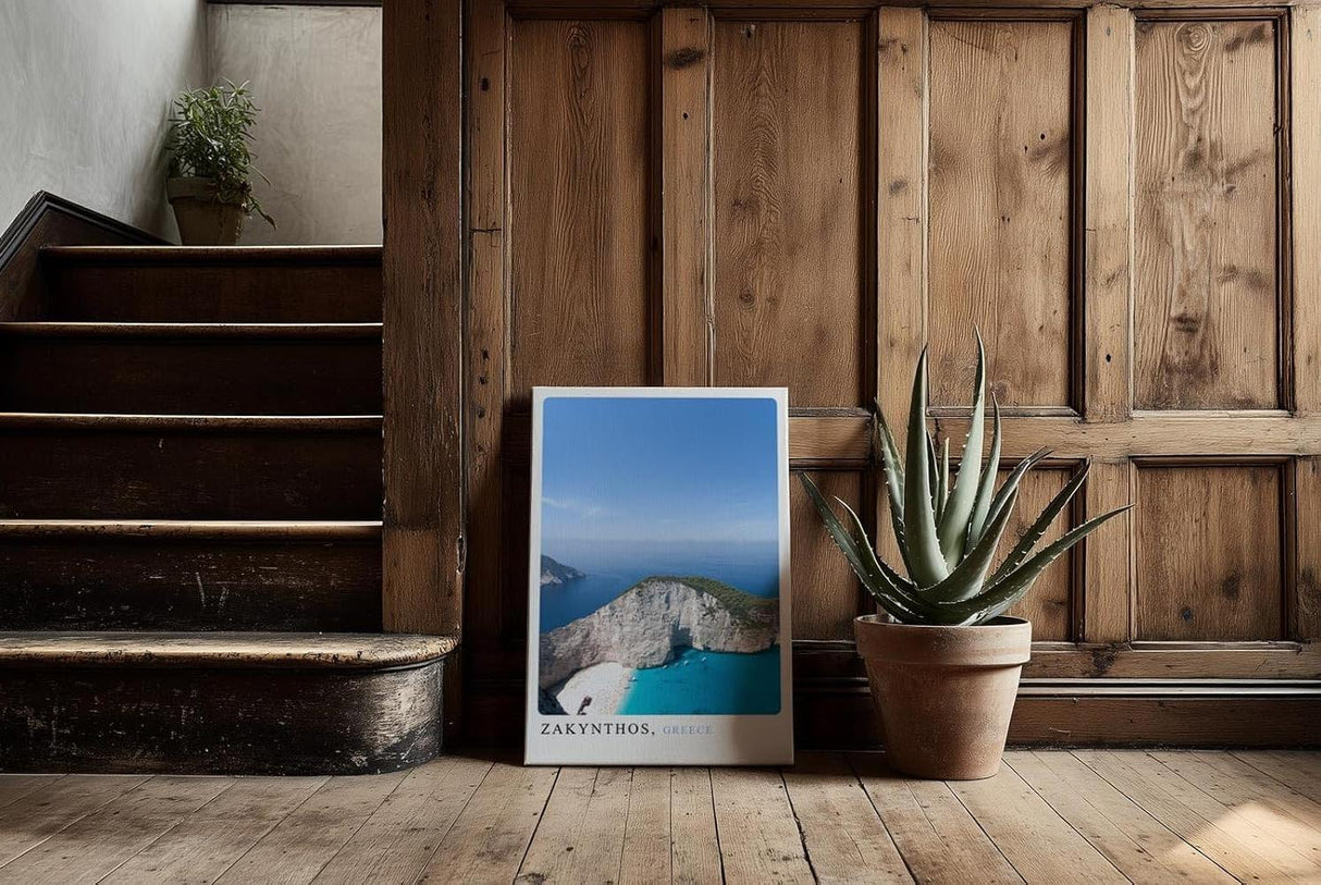 Paul Sinus Kunstdruck 40x60cm Zakynthos Griechenland Strand Meer Aussicht Urlaub Blau