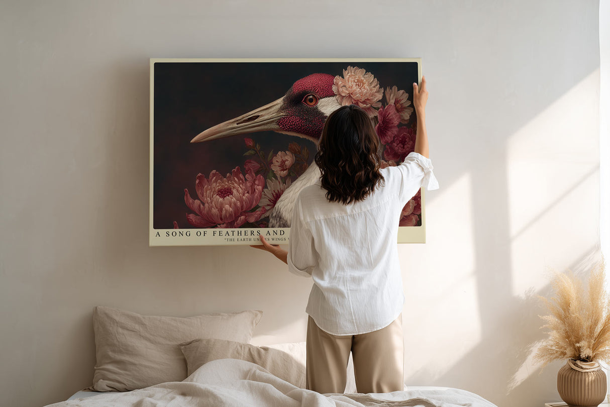 Paul Sinus Wandbild A Song of Feathers and Petals – Harmonische Verbindung aus Natur, Farbe und Anmut
