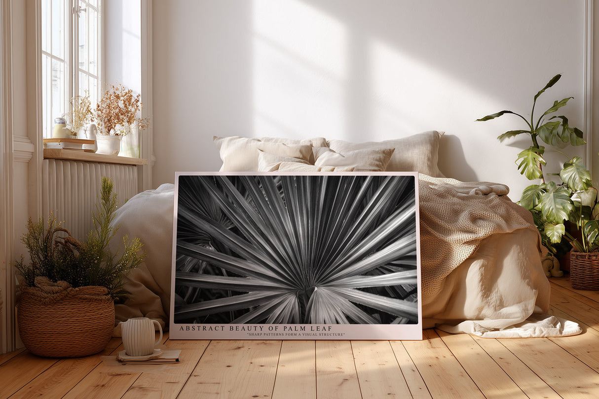 Paul Sinus Wandbild Abstract Beauty of Palm Leaf Sharp Patterns Form a Visual Structure