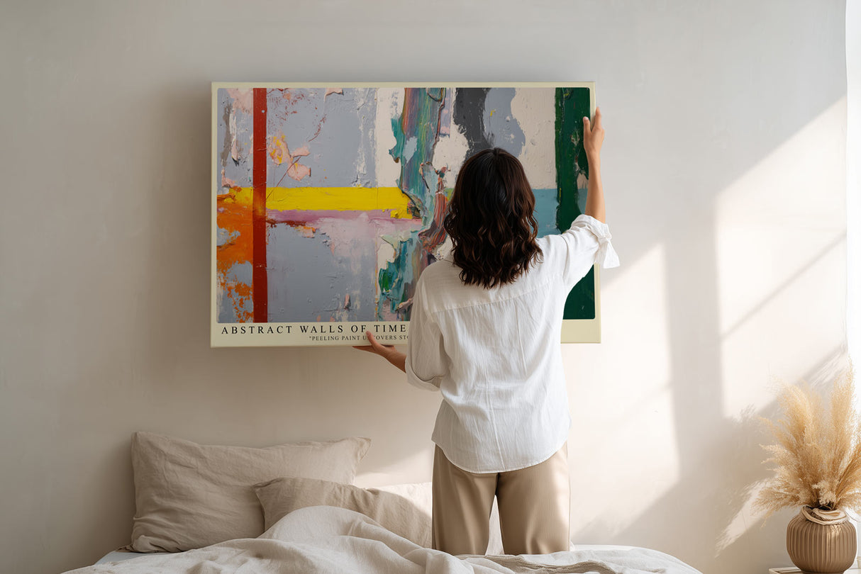 Paul Sinus Wandbild Abstract Walls of Time Layers of Paint and Memory
