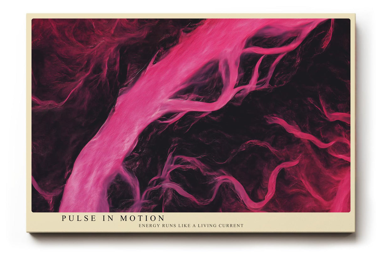 Paul Sinus Wandbild 120x80cm abstrakte Energie Bewegung pink schwarz moderne Kunst dynamische Farbkomposition Wanddekoration fuer Wohnzimmer Büro