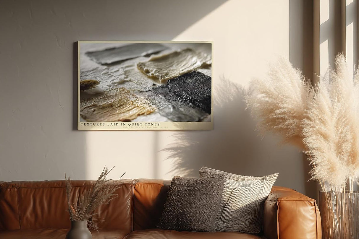Paul Sinus Wandbild 120x80cm Abstrakte Farbstruktur mit Pinsel und Farbe moderne Kunst Textur Wanddekoration