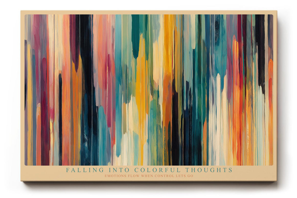 Paul Sinus Wandbild 120x80cm abstrakte Farbverlaeufe moderne Kunst in bunten Linien dynamische Farbstreifen stilvolle Wanddekoration fuer Wohnzimmer Büro