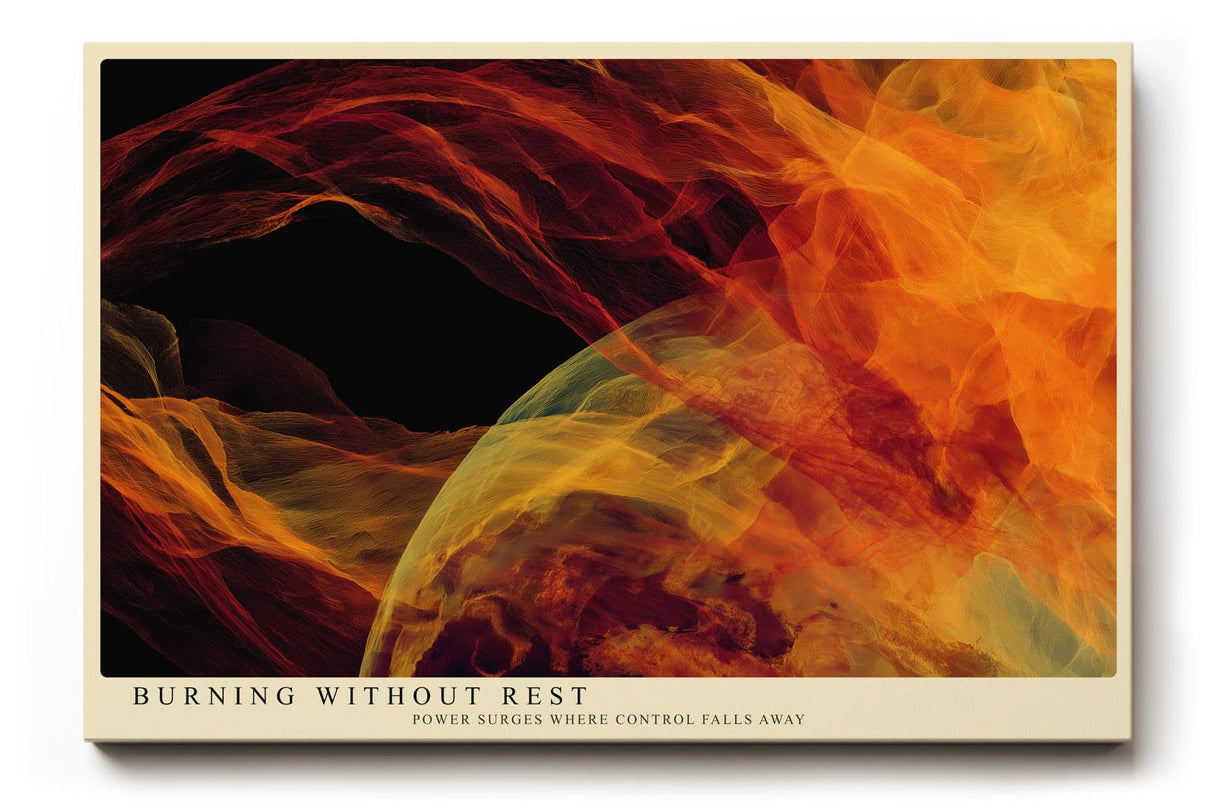 Paul Sinus Wandbild 120x80cm abstrakte Feuer Energie Kunst rot orange dynamische Bewegung modernes Kunstbild grosses Wandbild 120x80cm kraftvolle Wanddekoration fuer Wohnzimmer Büro