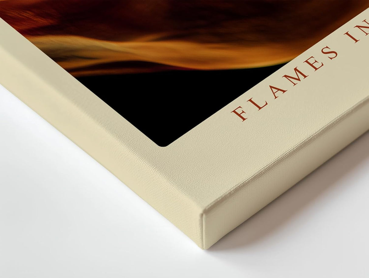 Paul Sinus Wandbild 120x80cm abstrakte Feuerwellen moderne Flammen Bewegung Kunstbild warmes Farbspiel in orange rot für Wohnzimmer Büro Atelier