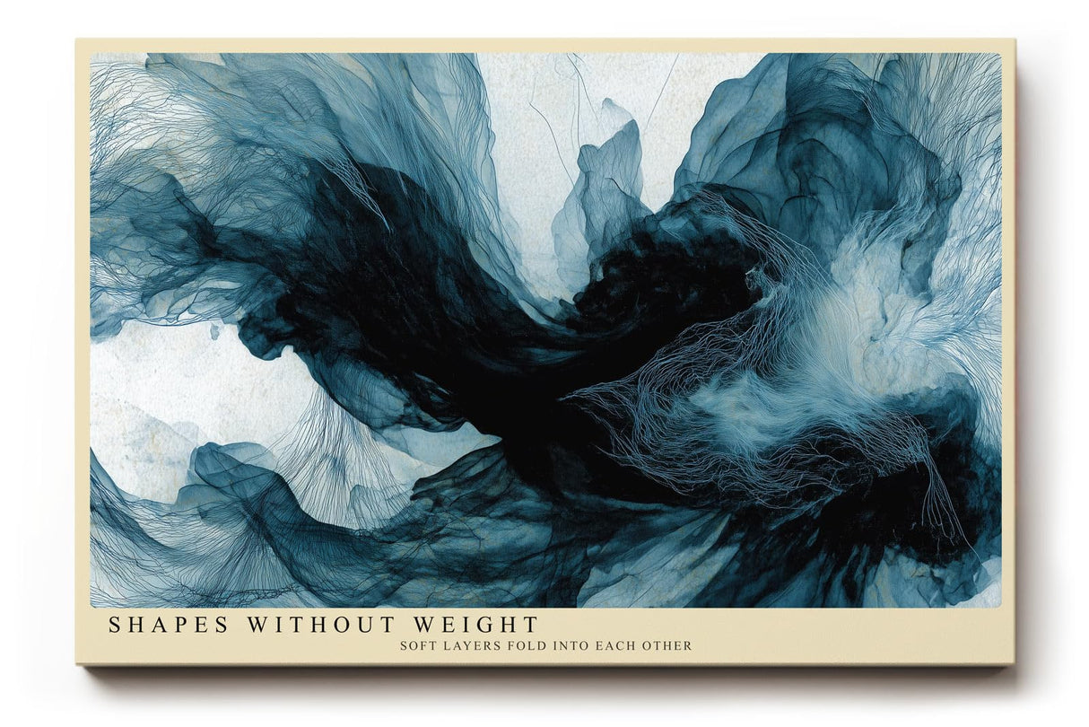 Paul Sinus Wandbild 120x80cm abstrakte Kunst blau schwarz moderne Bewegungskunst Kunstdruck grosses Wandbild 120x80cm elegante Wanddekoration fuer Wohnzimmer Büro