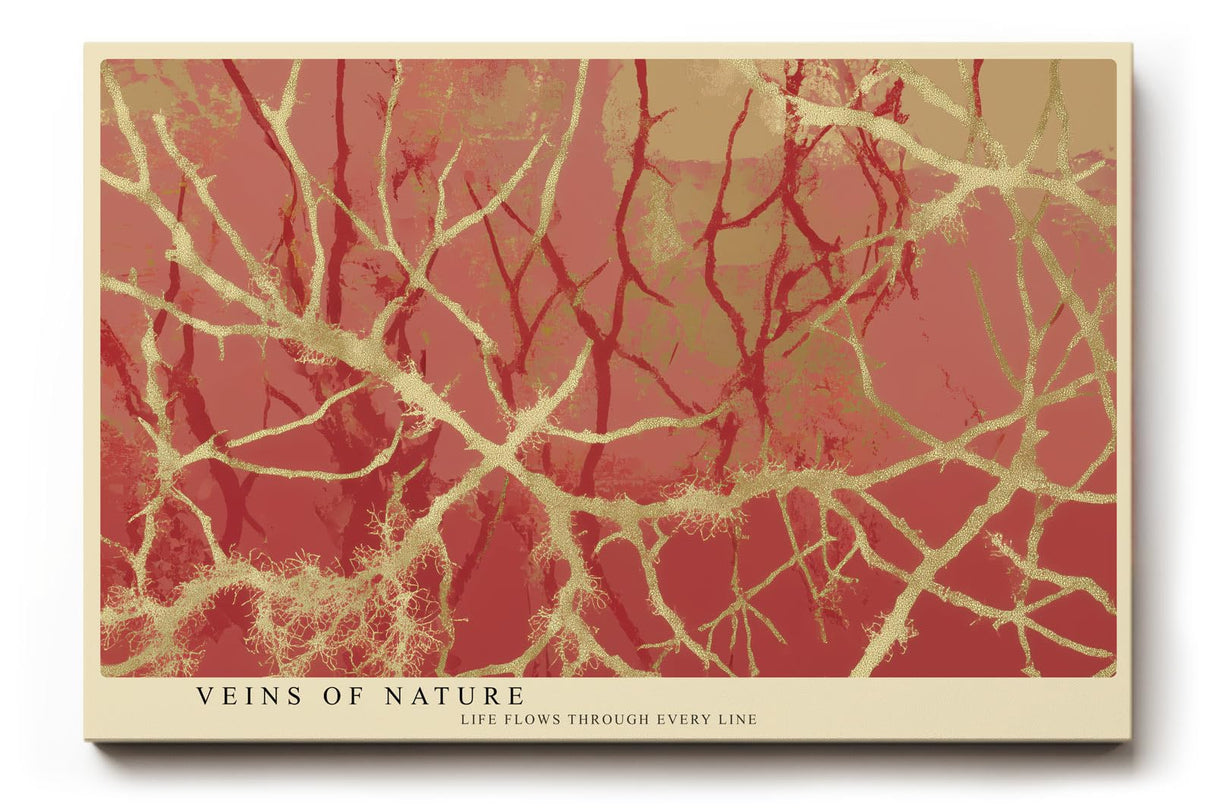 Paul Sinus Wandbild 120x80cm abstrakte Naturstruktur organische Linien rot beige moderne Kunststruktur zeitgenössische
