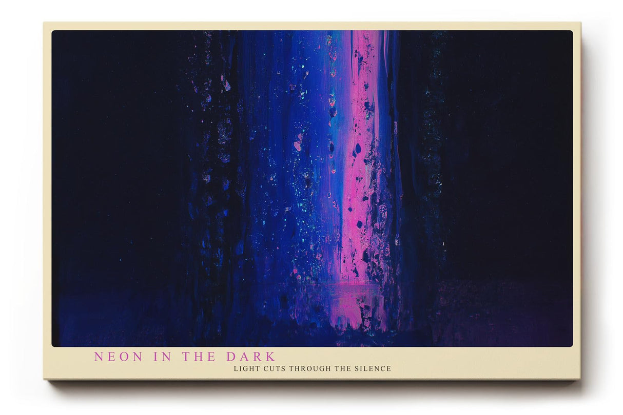 Paul Sinus Wandbild 120x80cm abstrakte Neonfarben in Blau und Pink moderne Lichtkunst mystisches Kunstbild stilvolle Wanddekoration für Wohnzimmer Büro Atelier