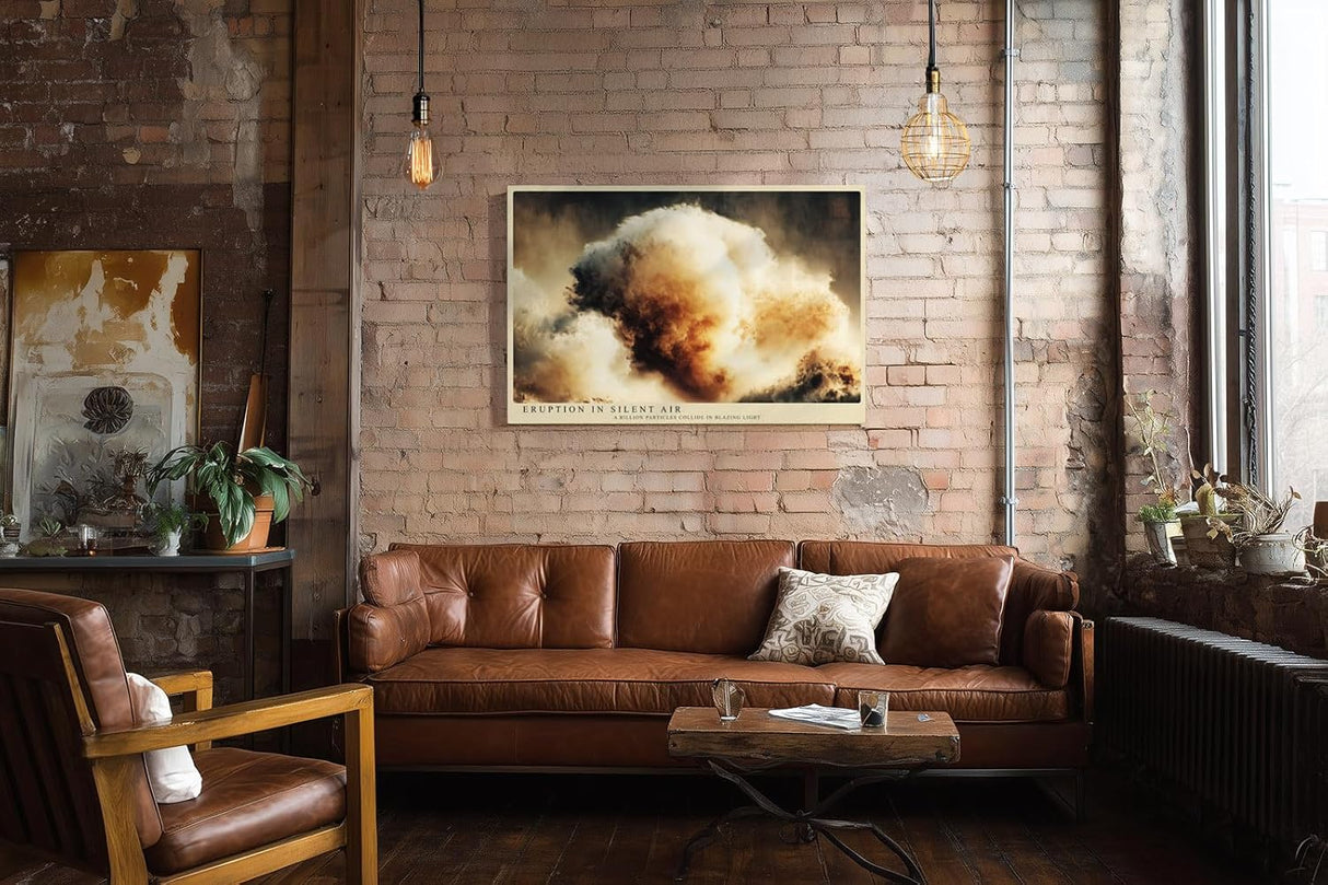 Paul Sinus Wandbild 120x80cm Abstrakte Wolken Explosion moderne Kunst Himmel Energie Wanddekoration Wohnzimmer Büro