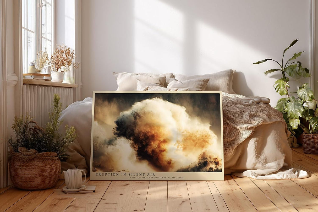 Paul Sinus Wandbild 120x80cm Abstrakte Wolken Explosion moderne Kunst Himmel Energie Wanddekoration Wohnzimmer Büro