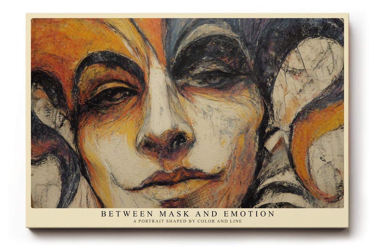 Paul Sinus Wandbild 120x80cm abstraktes Frauenportrait modern maskenstil Kunst Kunstdruck grosses Wandbild 120x80cm elegante Wanddekoration fuer Wohnzimmer Büro