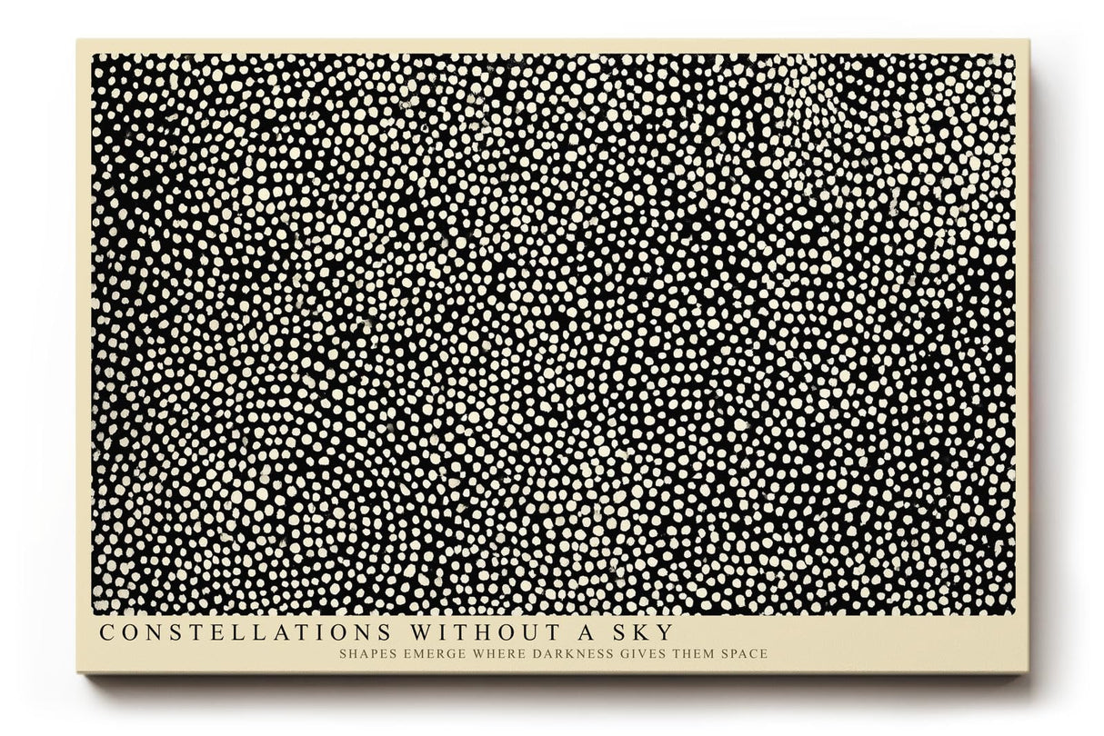 Paul Sinus Wandbild 120x80cm Abstraktes Sternenpunkt Muster Schwarz Weiss moderne grafische Kunst