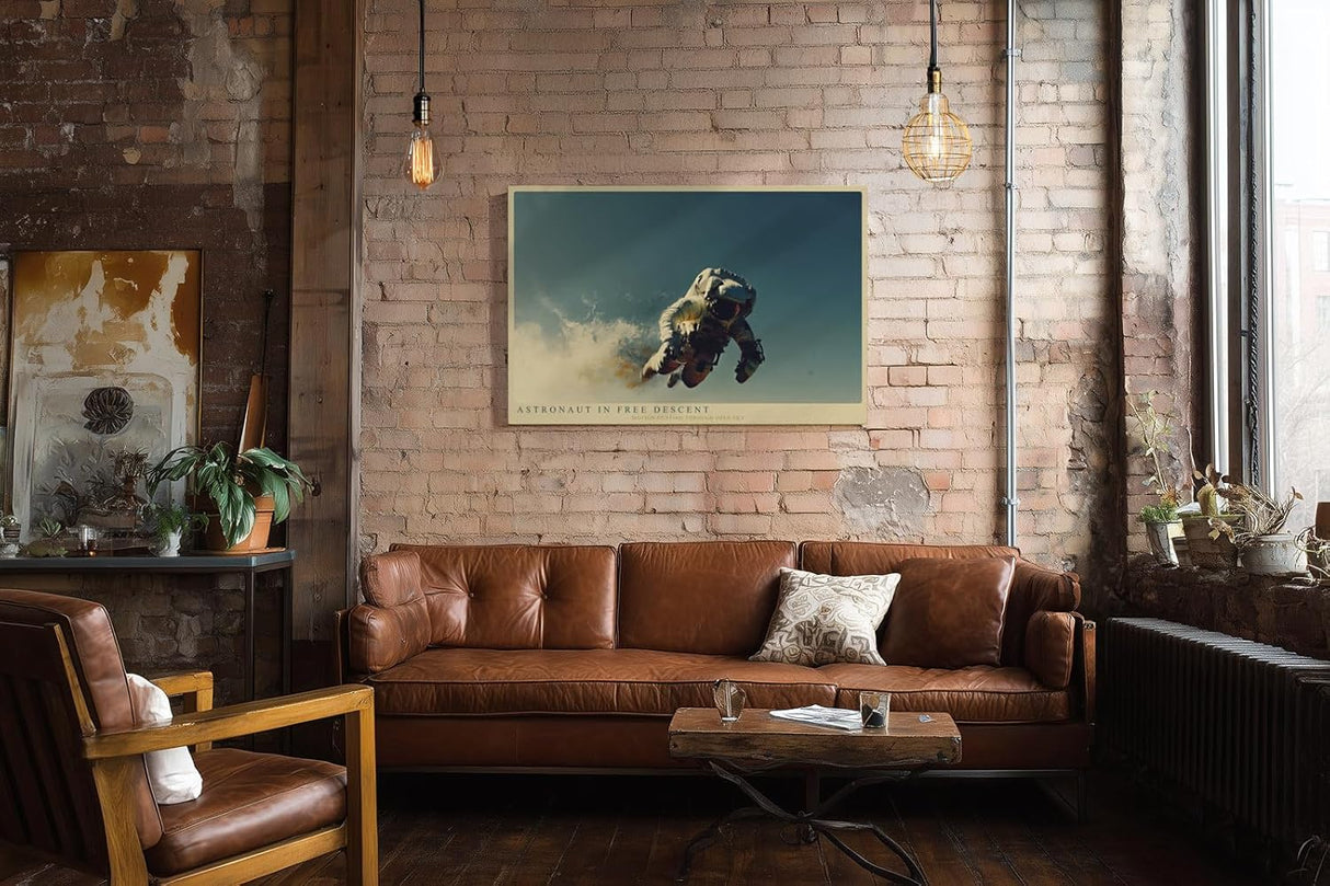 Paul Sinus Wandbild 120x80cm Astronaut im freien Flug moderne Space Fotokunst futuristische Wanddekoration
