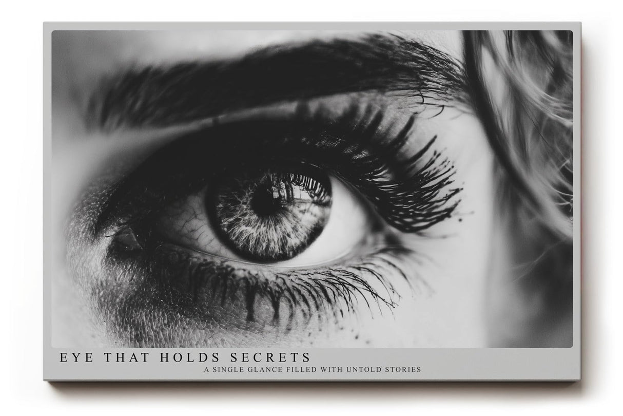Paul Sinus Wandbild 120x80cm Auge Schwarz Weiss Fotokunst Makro Portrait Kunstmotiv Detailreiche Augenaufnahme mit starker Ausdruckskraft
