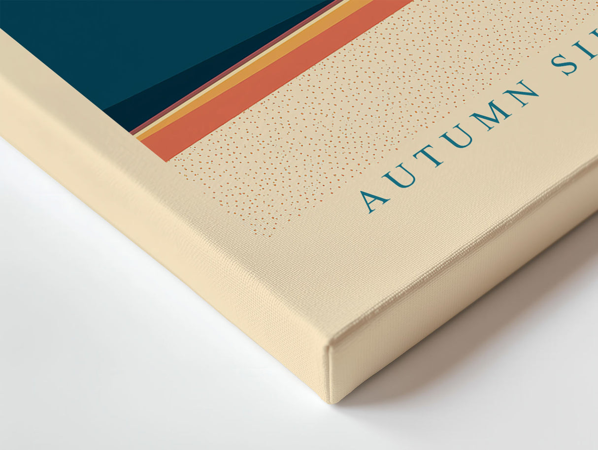 Paul Sinus Wandbild Autumn Silhouette minimalistisches Landschaftsmotiv mit Baum im Herbstlicht für moderne Räume voller Farbe und Ruhe