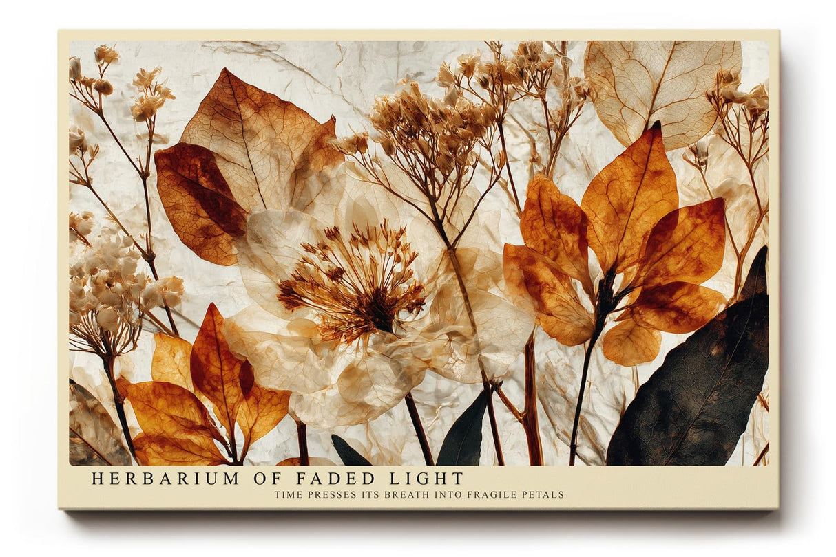 Paul Sinus Wandbild 120x80cm Botanische Komposition mit getrockneten Pflanzen Elegante Naturkunst in warmen Erdtoenen