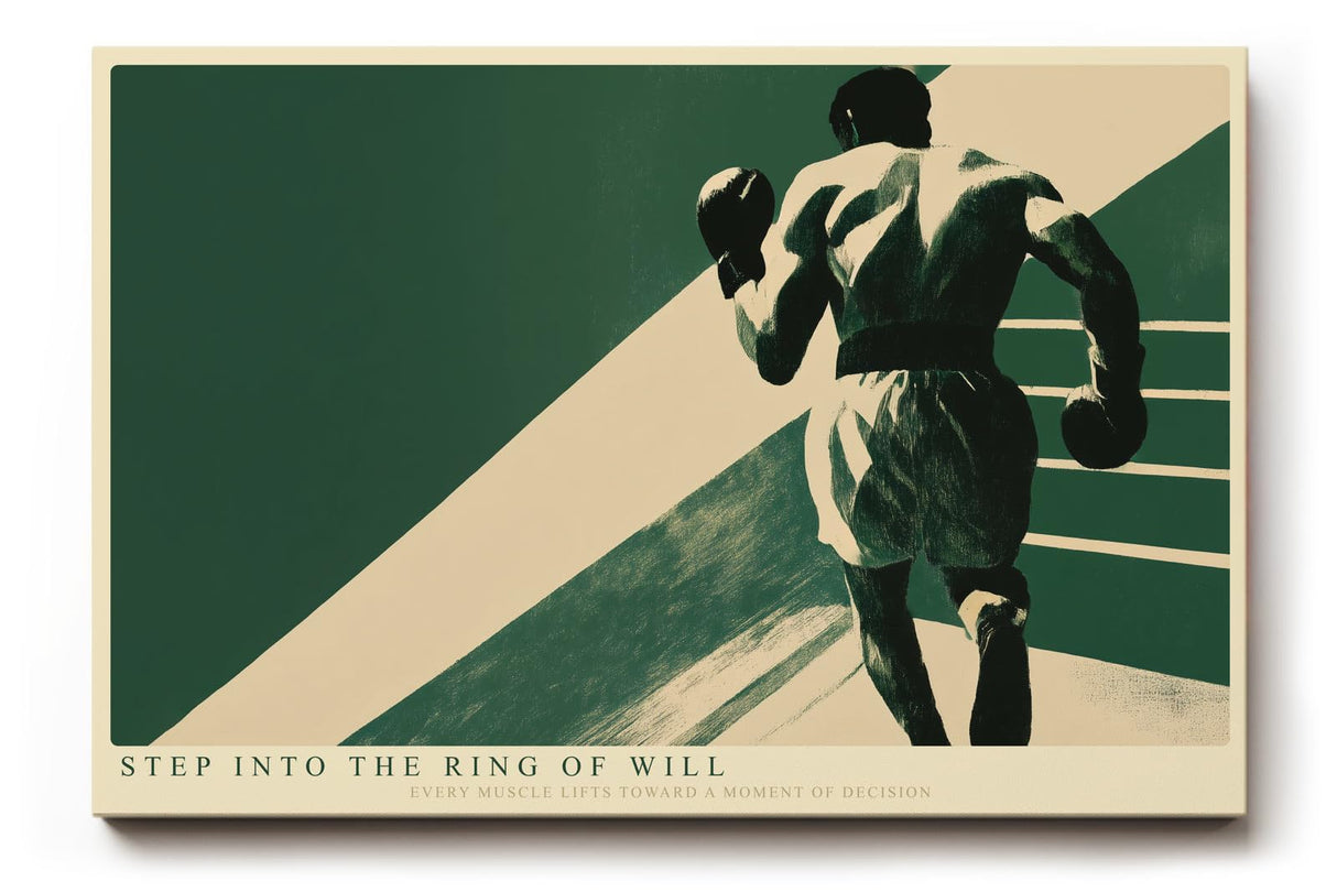 Paul Sinus Wandbild 120x80cm Boxer im Ring dynamische Sportkunst mit kraftvoller Bewegung fuer moderne Wohnräume