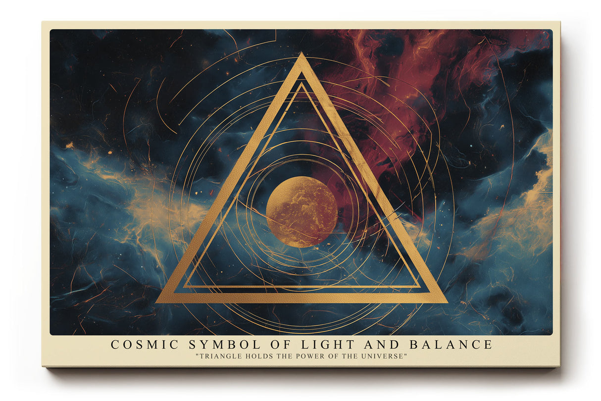 Paul Sinus Wandbild Cosmic Symbol of Light and Balance Triangle Holds the Power of the Universe