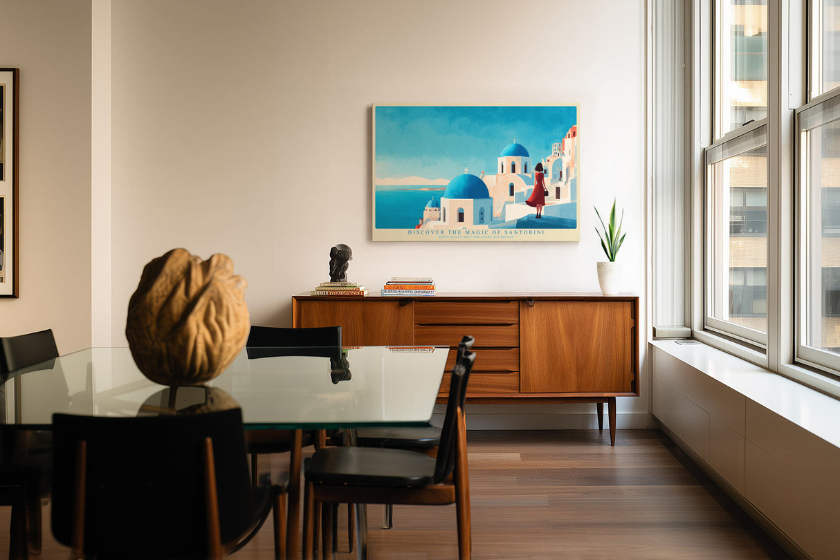 Paul Sinus Wandbild Discover the Magic of Santorini – Mediterrane Farbwelt und architektonische Eleganz in Urlaubsatmosphäre
