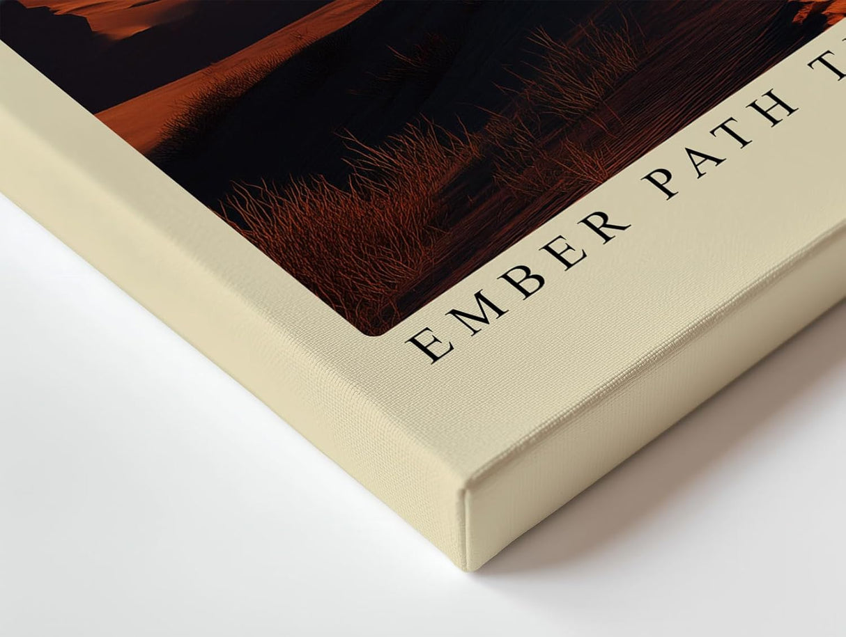 Paul Sinus Wandbild 120x80cm Ember Path through Dunes Wuestenlandschaft bei Nacht mit Sternenhimmel Natur Kunst fuer Wohnzimmer Schlafzimmer und Büro