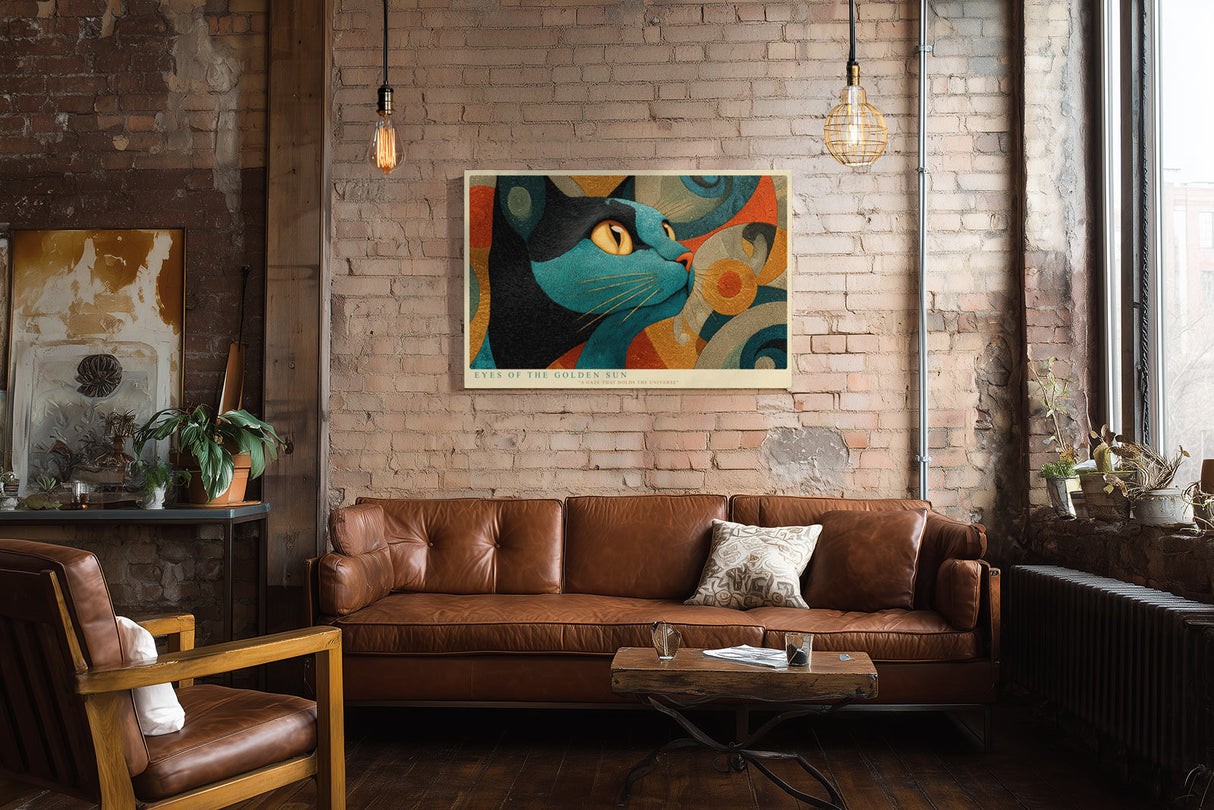 Paul Sinus Wandbild Eyes of the Golden Sun Mystical Gaze of the Blue Cat