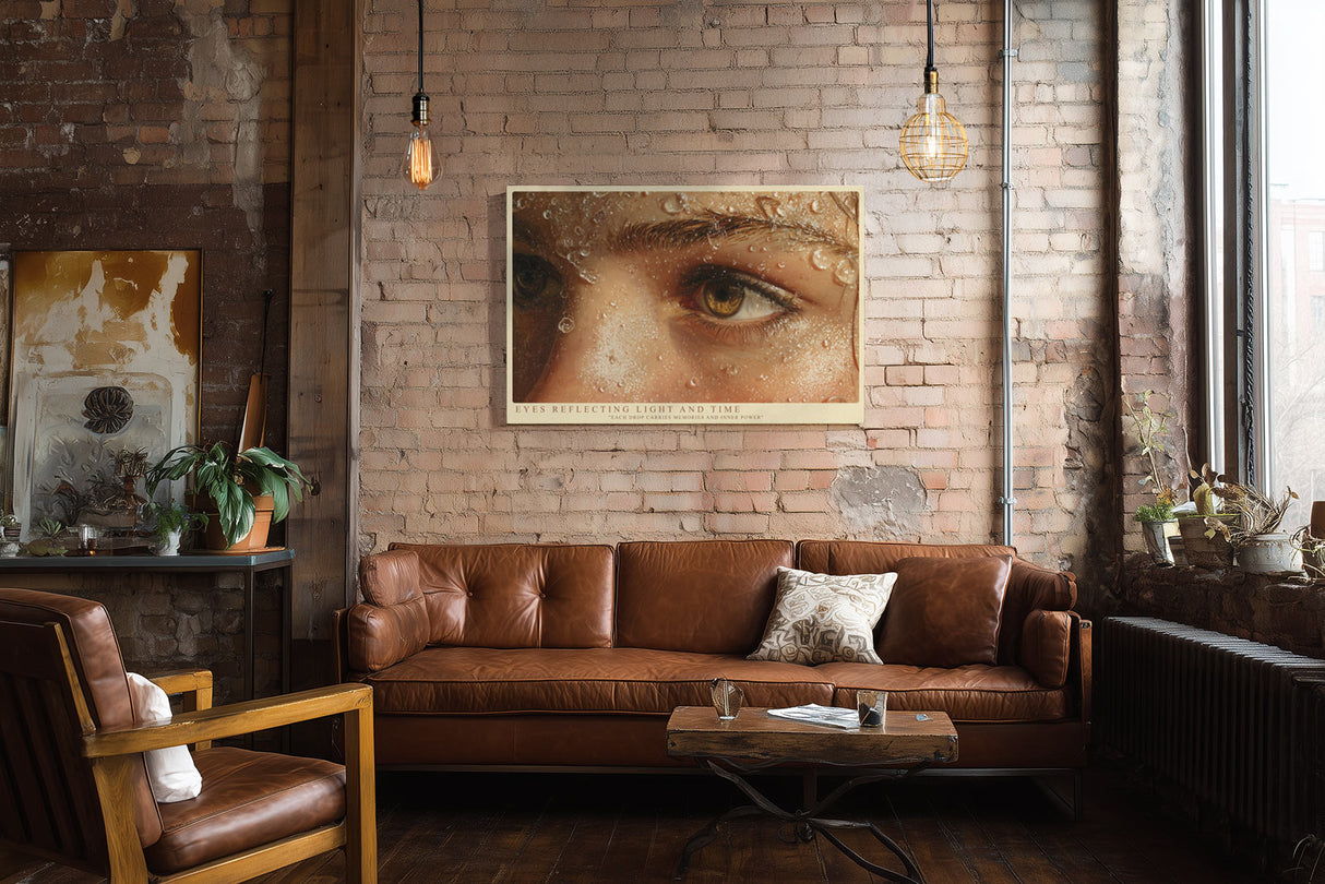 Paul Sinus Wandbild Eyes Reflecting Light and Time Hyperrealistic Portrait of Emotion