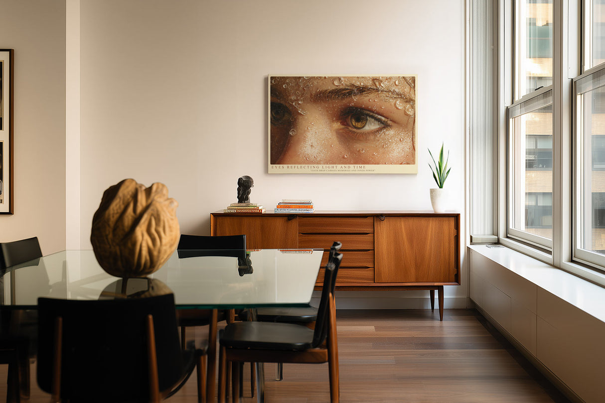 Paul Sinus Wandbild Eyes Reflecting Light and Time Hyperrealistic Portrait of Emotion