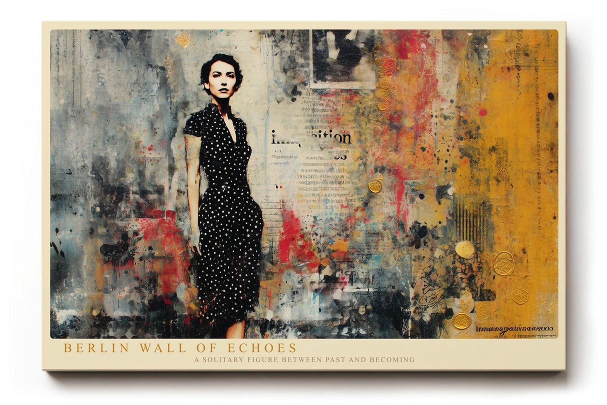 Paul Sinus Wandbild 120x80cm Frau Collage Moderne Stadt Kunstmotiv Urbanes Portrait mit grafischer Struktur