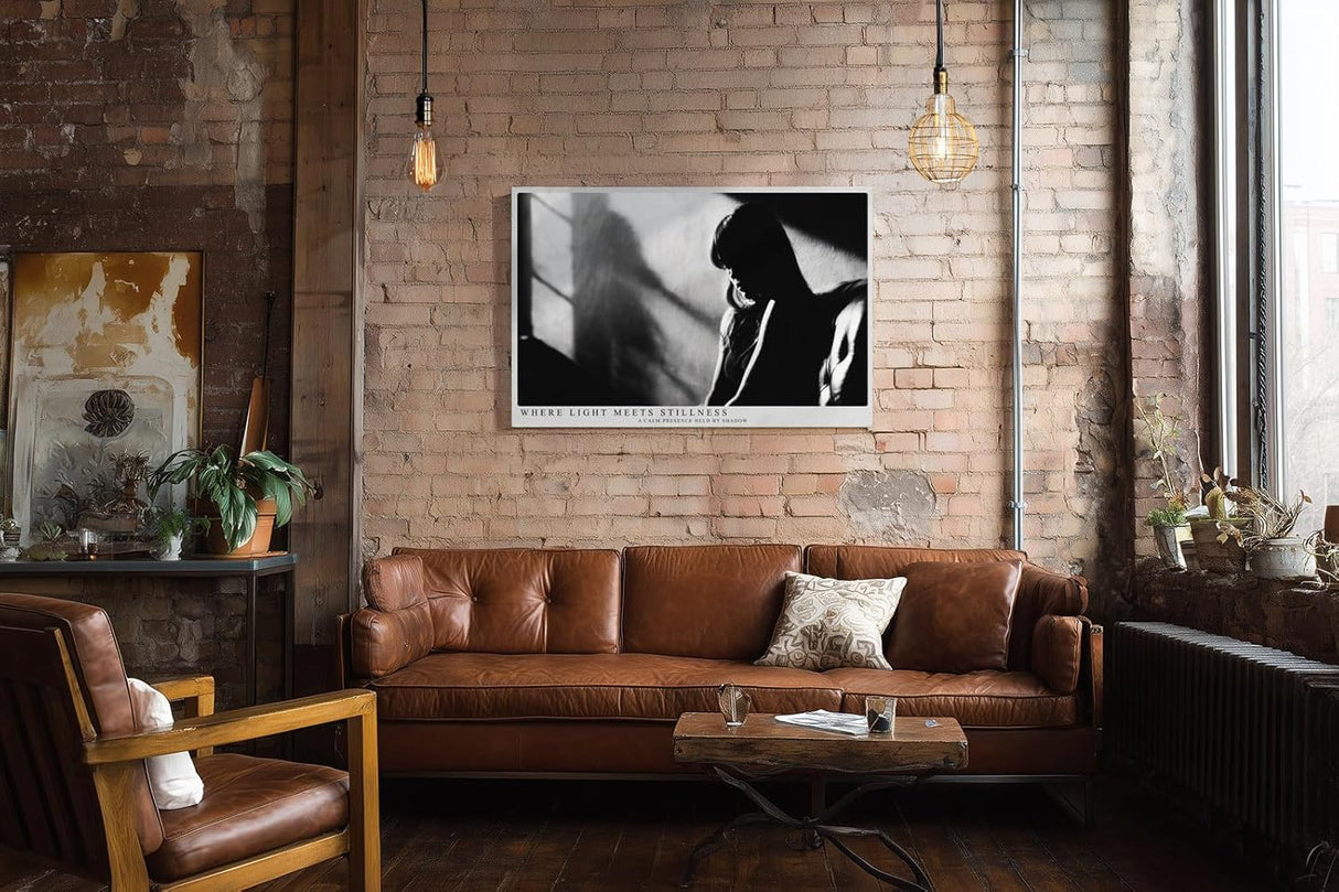 Paul Sinus Wandbild 120x80cm Frauen Silhouette im Licht Schwarz Weiss Fotokunst elegantes Portrait bild moderne