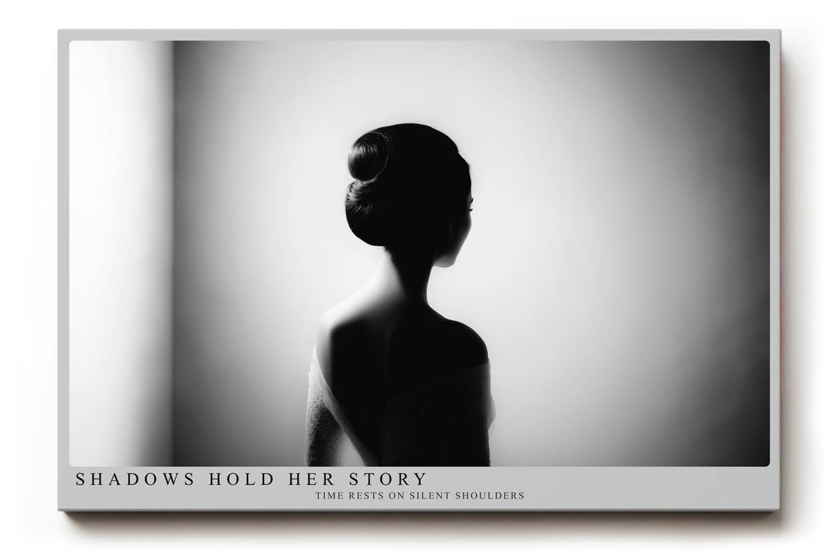 Paul Sinus Wandbild 120x80cm Frauen Silhouette Schwarz Weiss Fotokunst elegantes Portrait Poster minimalistische Wanddekoration fuer Wohnzimmer Schlafzimmer Büro