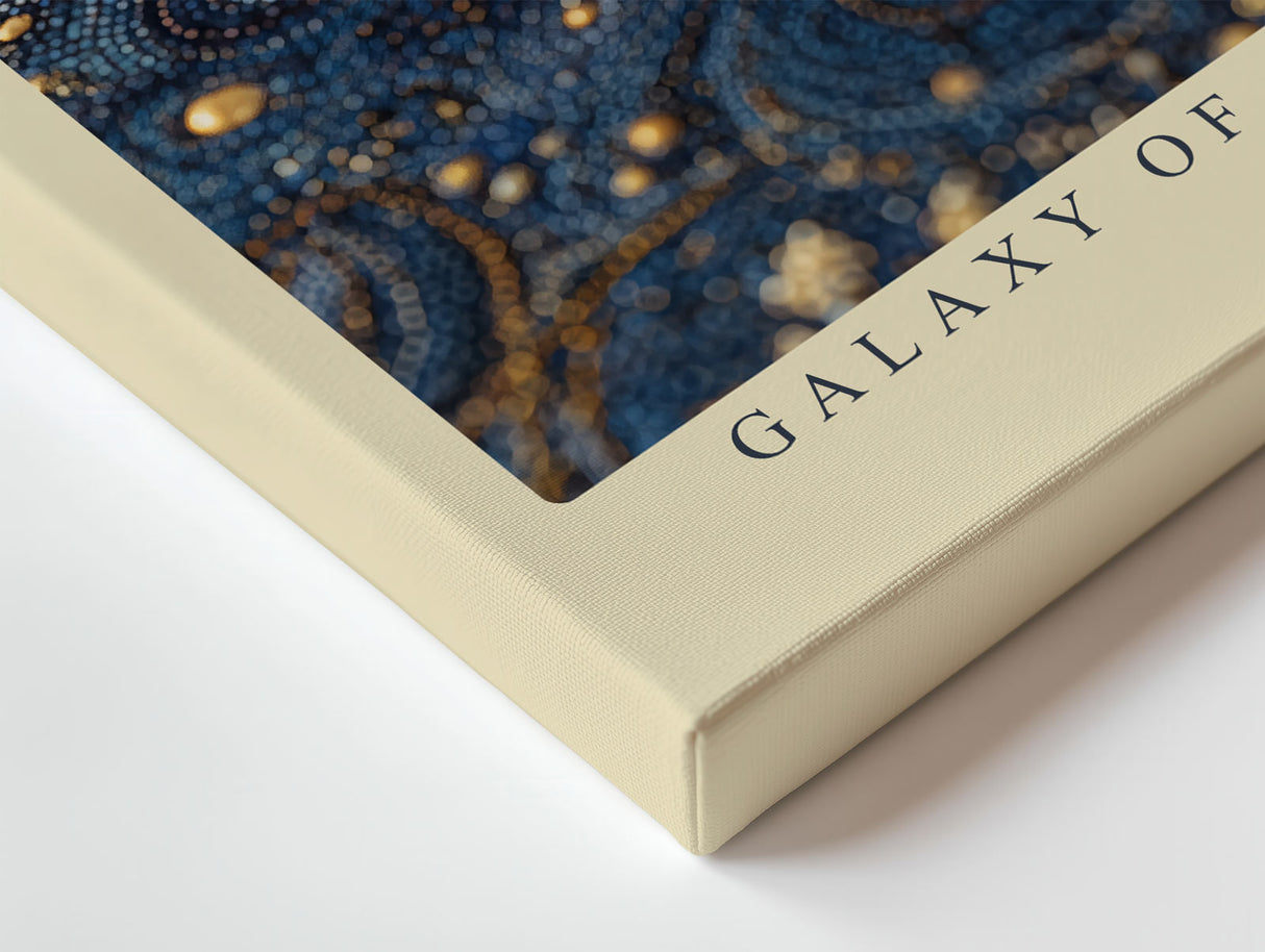 Paul Sinus Wandbild Galaxy of Infinite Wonders abstraktes Universumsmotiv mit goldenen Punkten und kosmischer Tiefe