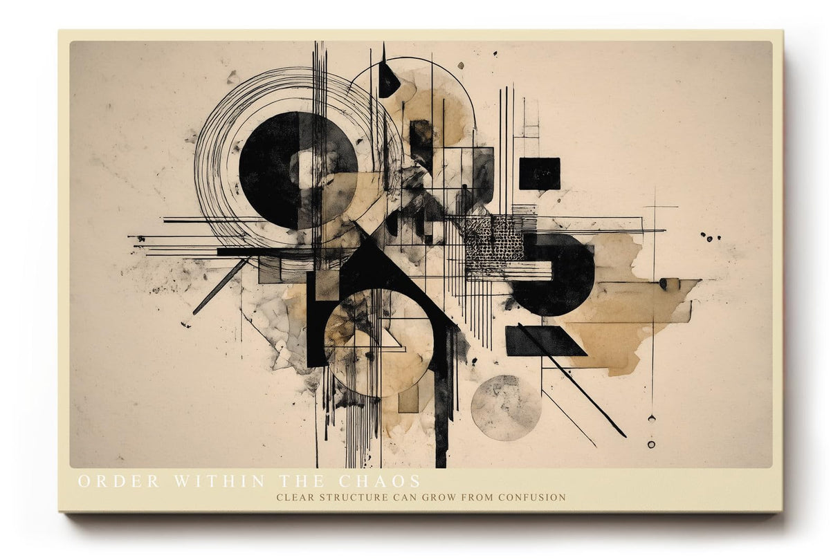 Paul Sinus Wandbild 120x80cm geometrische abstrakte Kunst moderne Linien und Formen minimalistische Designkomposition stilvolle Wanddekoration fuer Wohnzimmer Büro