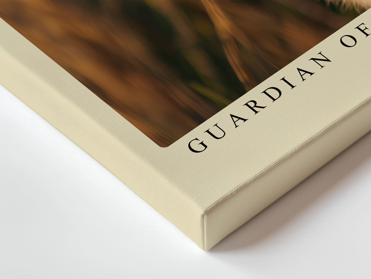 Paul Sinus Wandbild Guardian of the Fields – Fuchs im goldenen Abendlicht symbolisiert Wachsamkeit, Naturverbundenheit und stille Schönheit