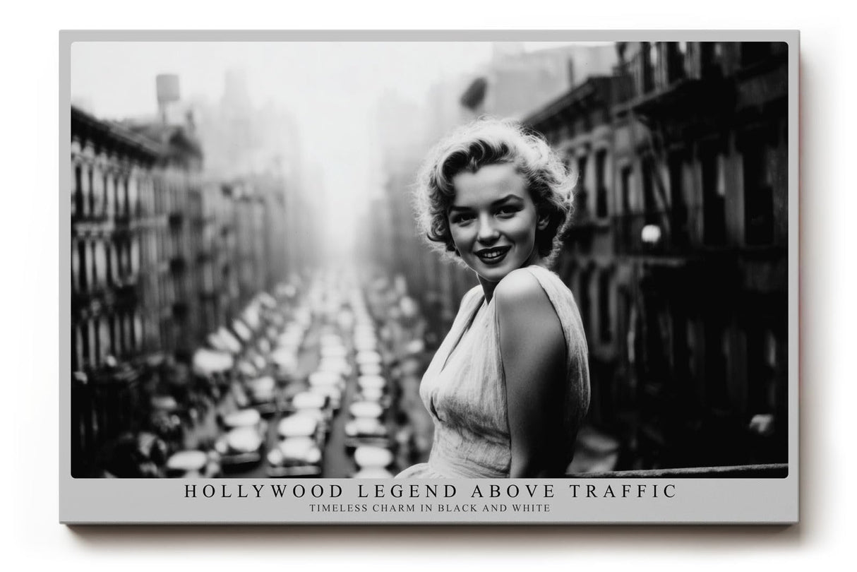 Paul Sinus Wandbild 120x80cm Hollywood Ikone schwarz weiß Porträt klassische Filmlegende Vintage Fotokunst elegante