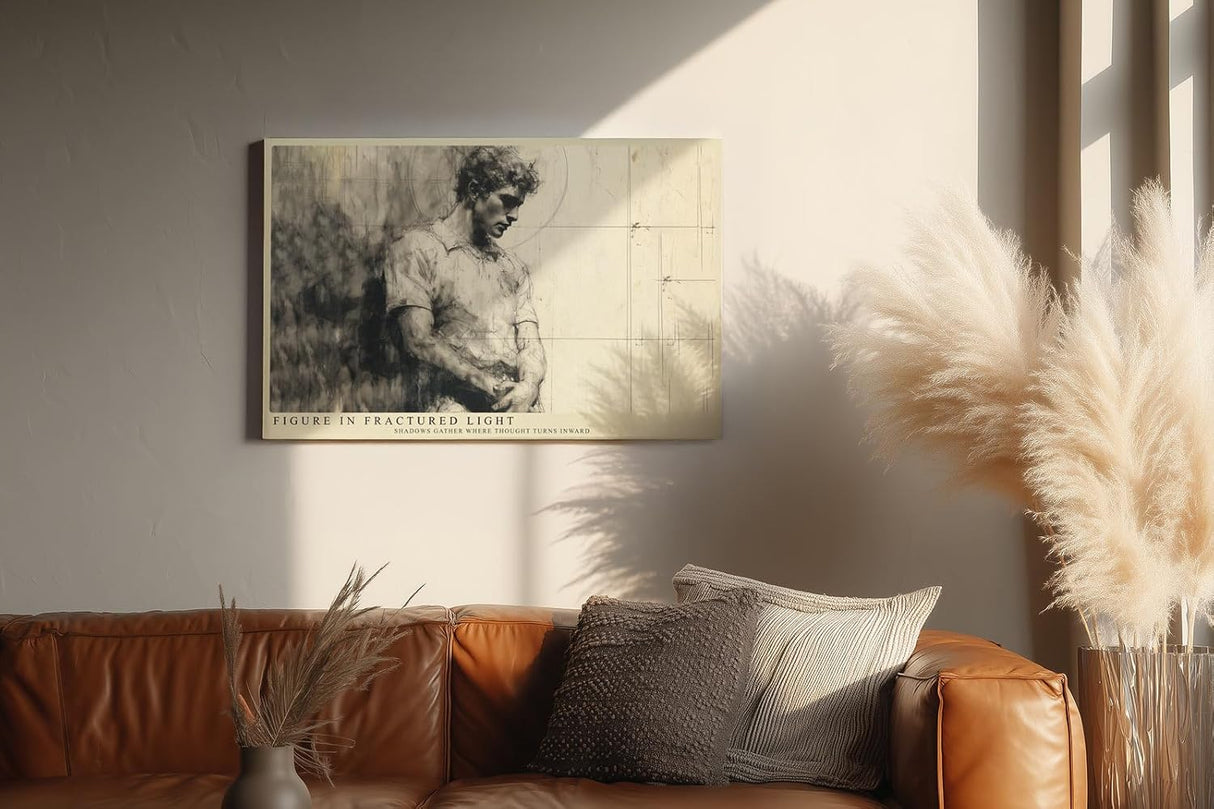 Paul Sinus Wandbild 120x80cm Klassische Maennerfigur Zeichnung Moderne Figurstudie Kunst fuer Wohnzimmer Büro und Atelier