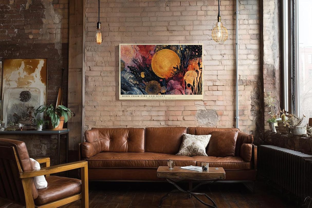 Paul Sinus Wandbild 120x80cm Kosmische Explosion Abstrakte Galaxie Kunst LeinWandbild 120x80cm Universum Wanddekoration
