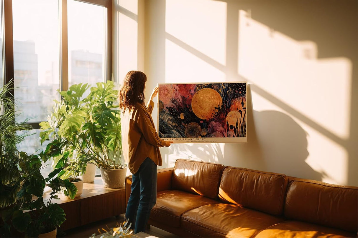 Paul Sinus Wandbild 120x80cm Kosmische Explosion Abstrakte Galaxie Kunst LeinWandbild 120x80cm Universum Wanddekoration