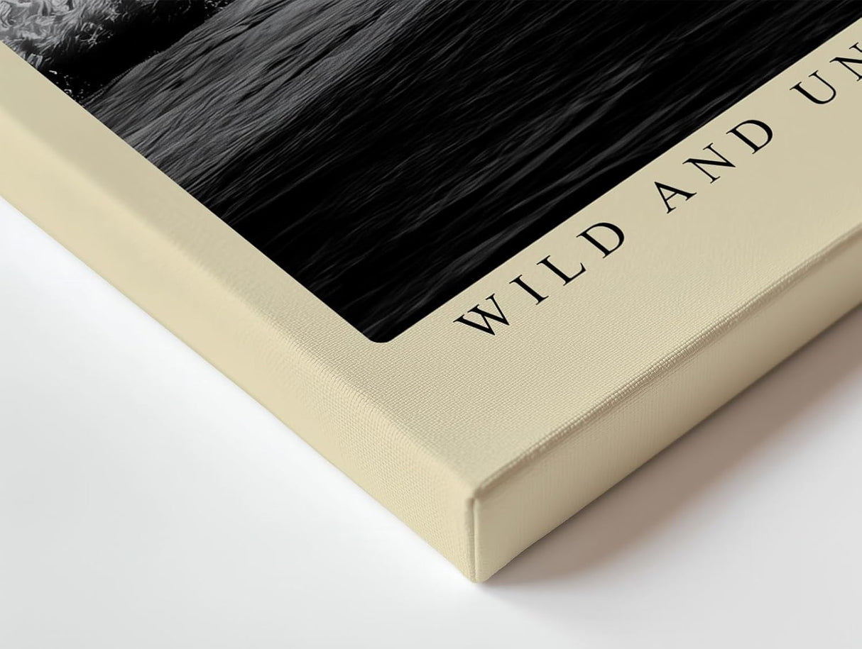 Paul Sinus Wandbild 120x80cm kraftvolle Meereswelle schwarz weiss Natur Fotokunst dramatische Ozean Landschaft moderner Kunstdruck