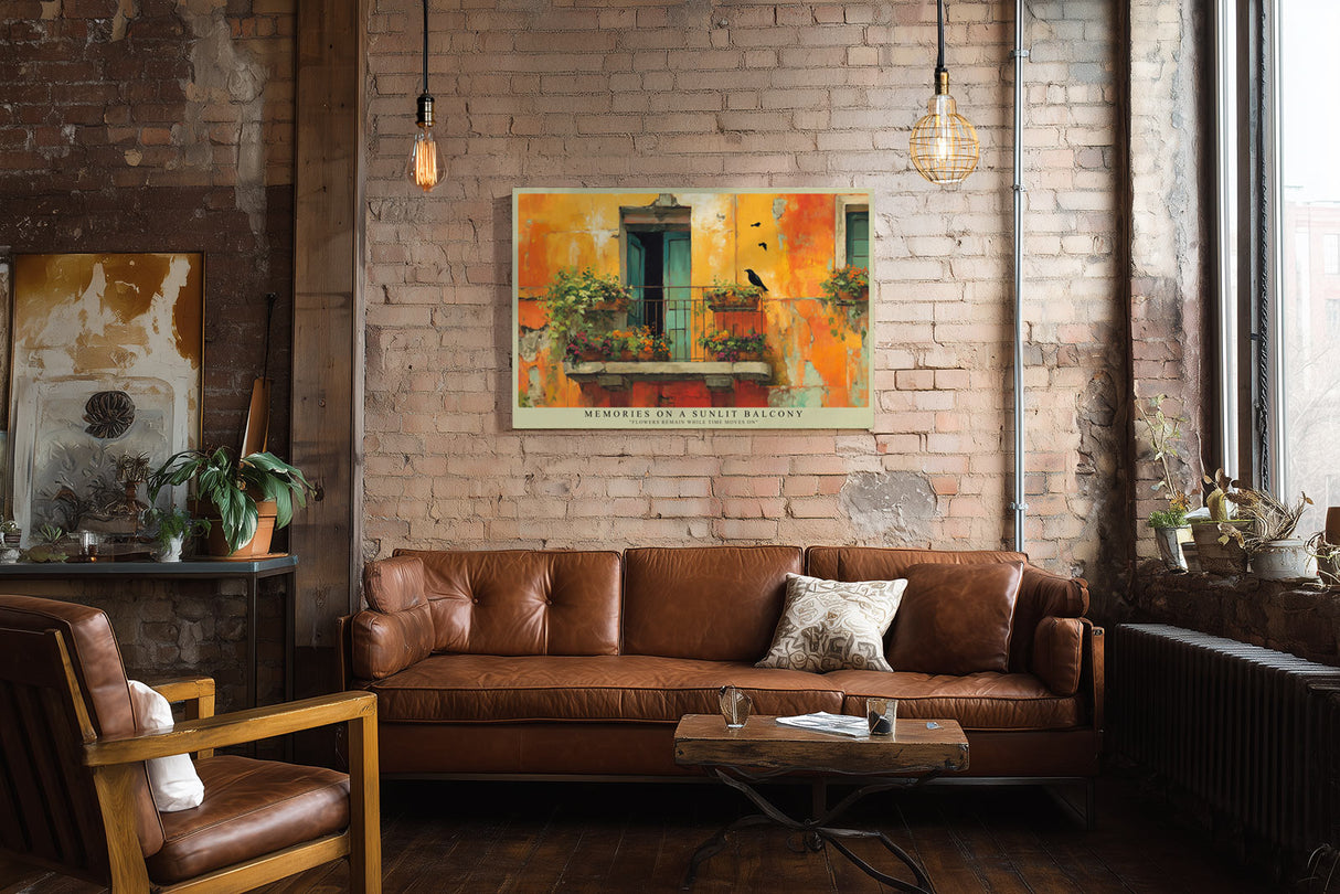 Paul Sinus Wandbild Memories on a Sunlit Balcony Warm Mediterranean Charm and Timeless Beauty