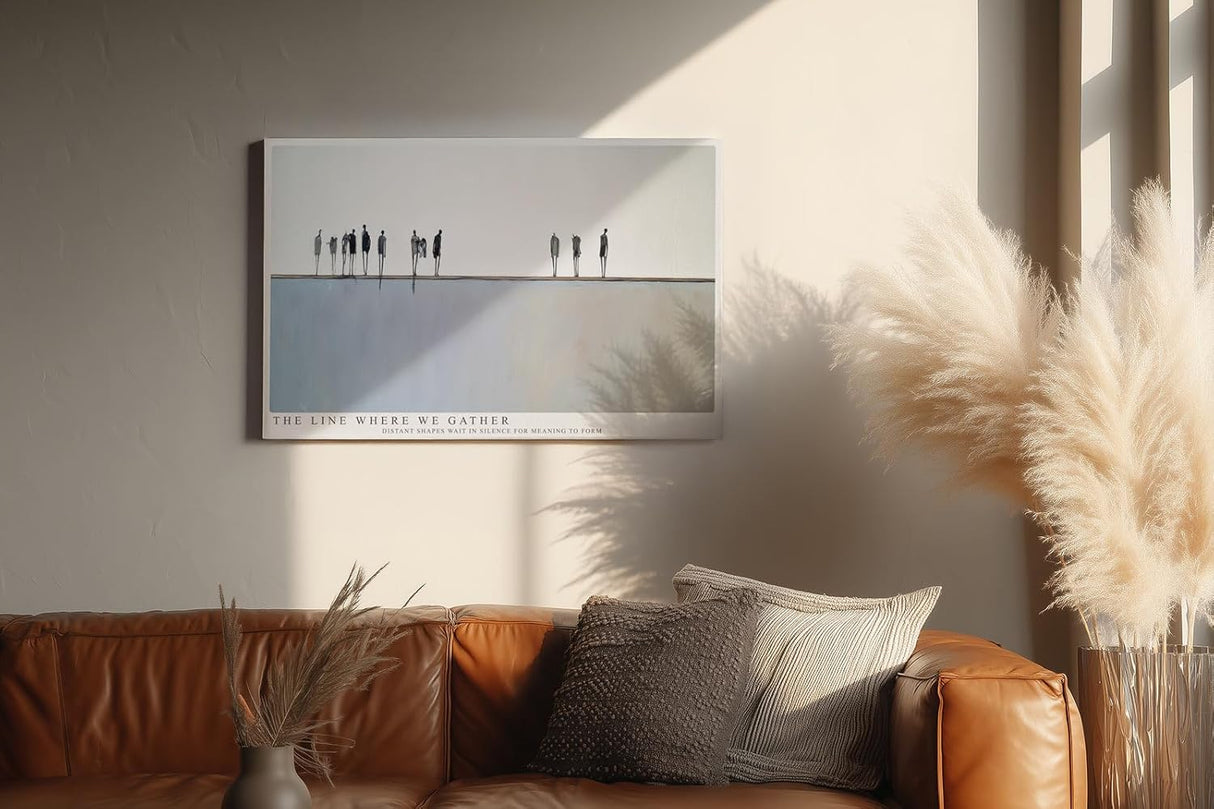 Paul Sinus Wandbild 120x80cm Minimalistische Figurenkomposition moderne abstrakte Menschen Kunst