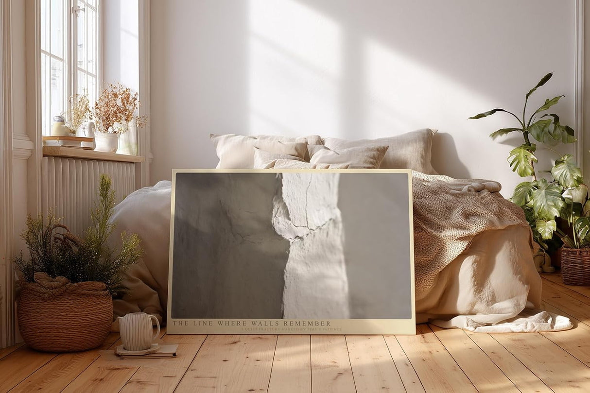 Paul Sinus Wandbild 120x80cm Minimalistische Wandstruktur abstrakte Betonoptik moderne Architektur Kunst